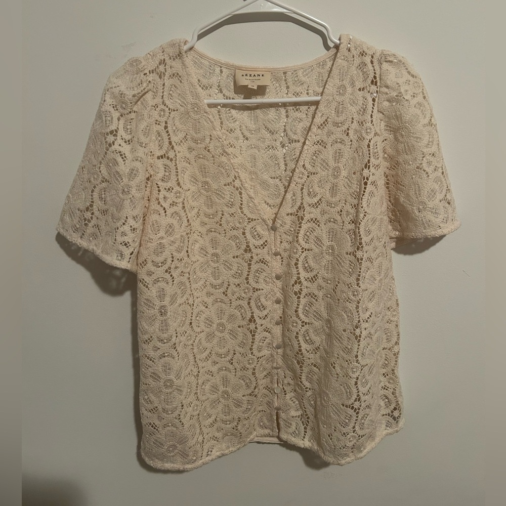 Sezane lace top
